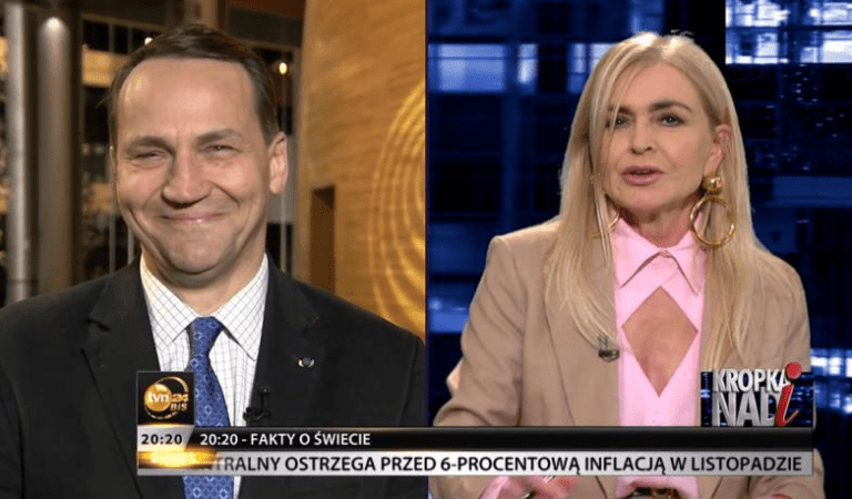 Radosław Sikorski rozjechał walcem Krystynę Pawłowicz w TVN24 [VIDEO]